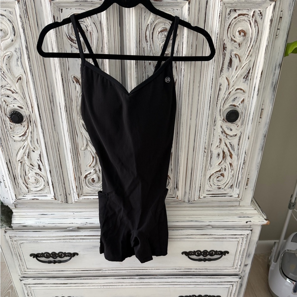 Black Women's Sleeveless Romper - Classic Tank Style